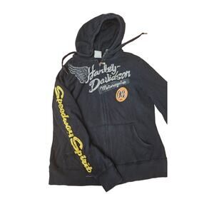Double Sided Harley Davidson Bling hoodie size XL